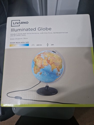Livarno illuminated globe 30cm - illuminated,