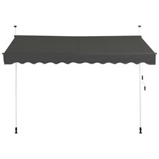 COSTWAY Awning Sun Shade Retractable Canopy Sun Shelter 200 x 120cm-Grey