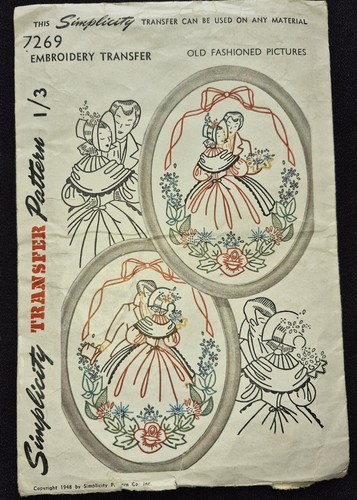 Crinoline lady embroidery - crinoline,
