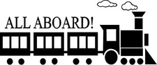All Board Train Vinyl Decal
