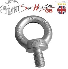 M6 M8 M10 M12 M16 M20 GALVANISED LIFTING EYE BOLT NUT GALVANIC ZINC MALE METRIC 