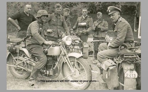 German motorcycle troops photo - german,