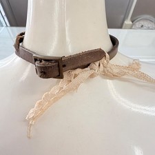 Vintage French Lace & Leather