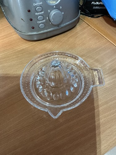 Vintage pressed glass juicer - vintage,