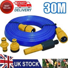 15M/30M Flat Food Grade Water Hose Pipe & Connectors For Caravan Motorhome Boat
