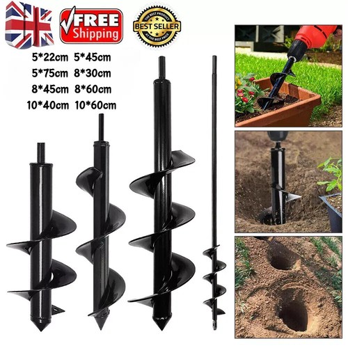 Auger spiral drill bit - spiral, fence