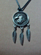 Eagle pendant with feathers on
