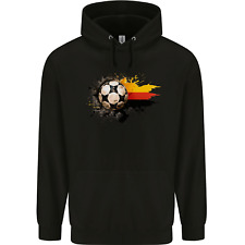 German Football Germany Soccer Ball Flag Mens 80% Cotton Hoodie