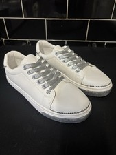 Ladies Pumps Trainers Crystal Wedding Bridal Prom