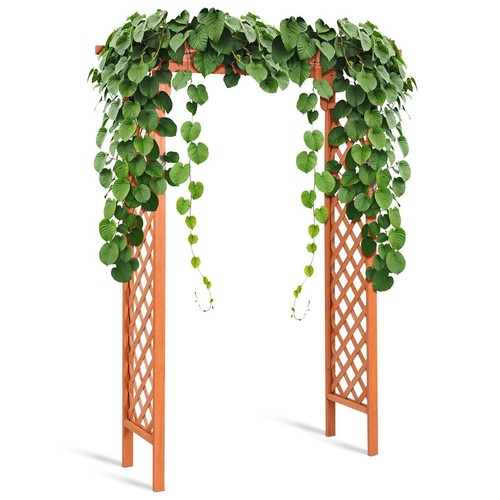 Wooden garden arch - wooden, large