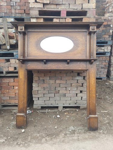 Wooden pine fireplace - ,