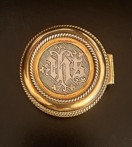Antique communion wafer pyx - antique,