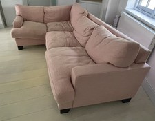 sofa.com Attactive red/pink L shaped corner sofa