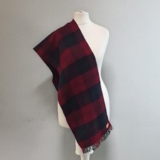 HILLTOP BRAND Cashmere Wool Tartan Scarf Traditional Check Fringe Soft Wrap