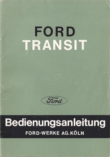 Ford transit owners - ford, manual