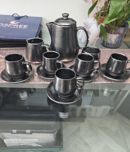 Silver teapot set with sugar - set,