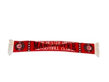 MANCHESTER UNITED RETRO FOOTBALL SCARF - MAN UTD