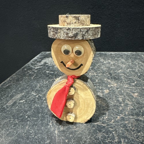 Handmade wooden snowman - handmade,