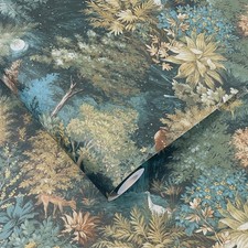 Midnight Woods Wallpaper Teal