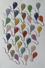 30  colourful balloons die cut