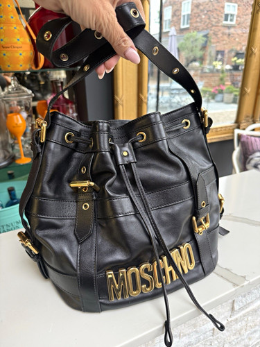 Moschino black leather - moschino,