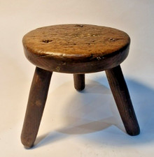 Antique/ Vintage wooden milking stool 3 legged
