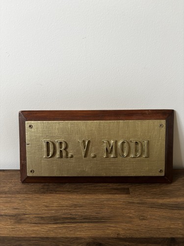 Vintage brass doctor name - doctor,