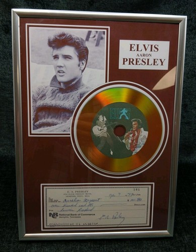 Elvis presley framed gold - elvis,