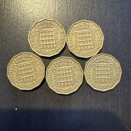 Three pence coin bundle - three,