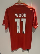 CHRIS WOOD HAND SIGNED NOTTINGHAM FOREST SHIRT *EXACT PROOF & COA*