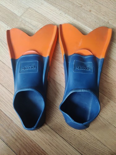 Speedo blue orange swim fins - orange,