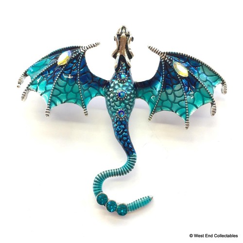 Blue flying fantasy dragon - flying,
