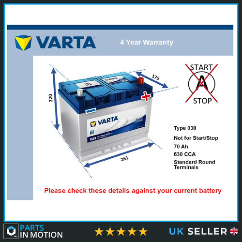 Car battery e23 varta 068 - e23,