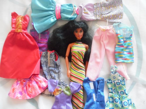 Barbie doll and - , dresses