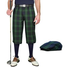 Golf Knickers Plaid Black