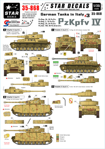 Star decals 868 - decals, 35-868,