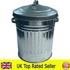 30L Galvanised Metal Bin