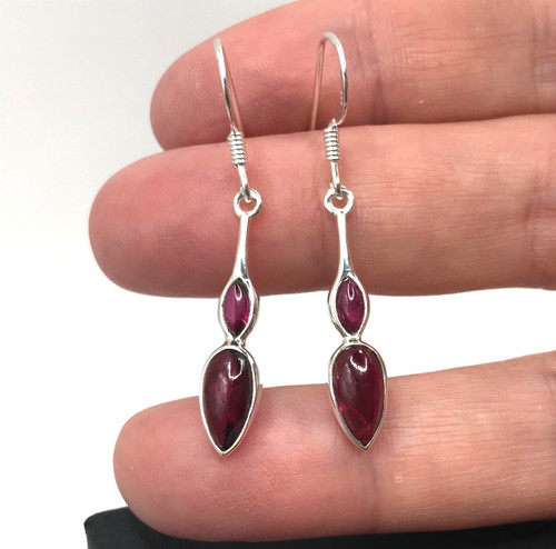 Garnet cabochon elegant - , drop