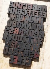 A-Z alphabet + 0-9 letterpress