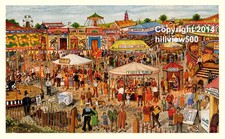 The Fairground - Signed Limited Edition Print by Lewis C Bennett, a Vintage Fair