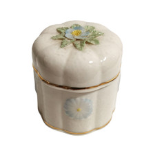 Belleek Rose Jar With Lid