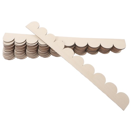 Pcs scallop edge wood - 20,