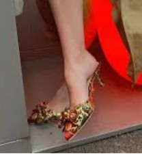 BEYOND SKIN Vegan Handmade Spain VENUS Jacquard Multi Coloured Mules Size 38 UK5