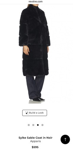 Sylke sable coat noir black - sable, in