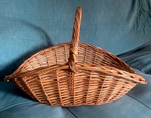 Brown wicker trug storage - brown,
