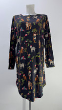 Ladies New Ex M&S All The Animals Christmas Nightie Long  Sleeve Nightshirt
