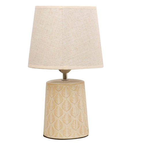 Cream ceramic vintage leaf - cream,