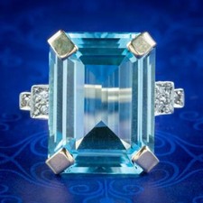 ART DECO STYLE BLUE TOPAZ