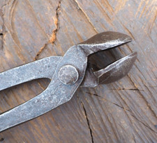 CRISP 18" BLACKSMITH FARRIER 3/8"-5/8" FLAT STOCK TONGS ANVIL BLADESMITH VINTAGE