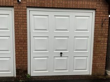 Two Cardale Steel Up And Over Garage Doors, Georgian Style, White.